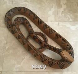 Vintage American Folk Art Carved Snake