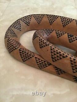 Vintage American Folk Art Carved Snake