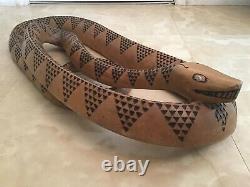 Vintage American Folk Art Carved Snake