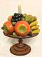 Vintage American Folk Art Lg. Carved Wood Fruit Sculpture Centerpiece C 1930-60s