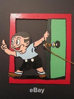 Vintage American Folk Art MID Century Cutout Carvings Original Paint Toothache