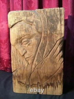 Vintage Antique Primitive Folk Art Carved Continental Wooded Silhouette