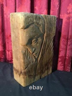 Vintage Antique Primitive Folk Art Carved Continental Wooded Silhouette