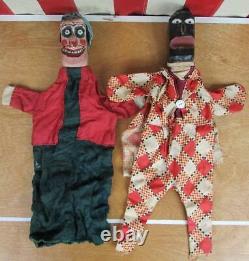 Vintage Antique Wooden Hand Carved Puppets 10 early 1900s Folk Art Punch & Judy