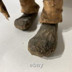 Vintage Asbjorn Raanaa Hand Carved Wood Troll Figurine Norwegian Folk Art RARE