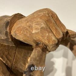 Vintage Asbjorn Raanaa Hand Carved Wood Troll Figurine Norwegian Folk Art RARE