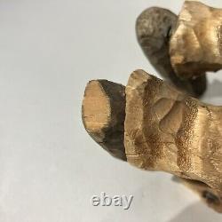 Vintage Asbjorn Raanaa Hand Carved Wood Troll Figurine Norwegian Folk Art RARE