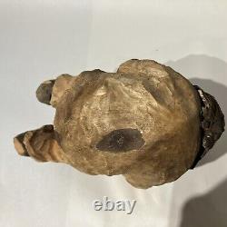 Vintage Asbjorn Raanaa Hand Carved Wood Troll Figurine Norwegian Folk Art RARE