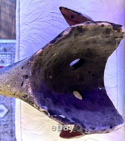 Vintage Balinese/Barong (ish) Large Hog/Pig Mask Hand Carved Wood folk art