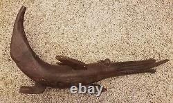 Vintage Balinese Folk Art Carved Wood (Komodo) Dragon Sculpture 29 L x 14T