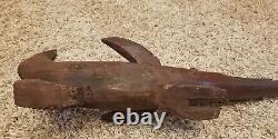 Vintage Balinese Folk Art Carved Wood (Komodo) Dragon Sculpture 29 L x 14T