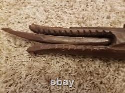 Vintage Balinese Folk Art Carved Wood (Komodo) Dragon Sculpture 29 L x 14T