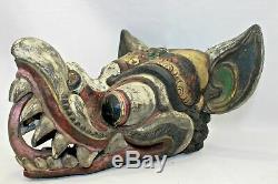 Vintage Balinese Mask Jati Ayu Garuda Eagle Hand Carved Indonesian Bali folk art