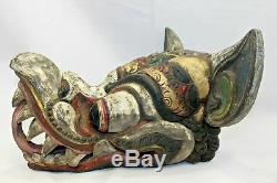 Vintage Balinese Mask Jati Ayu Garuda Eagle Hand Carved Indonesian Bali folk art