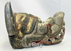 Vintage Balinese Mask Jati Ayu Garuda Eagle Hand Carved Indonesian Bali folk art