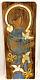 Vintage Brazilian Folk Art Carved St. Francis Plaque Signed Batista, Mid-1900s