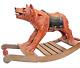 Vintage Carved Wooden German Black Forest Bear Rocker Rocking Folk Art 23x13