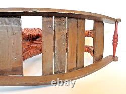 Vintage CARVED WOODEN German Black FOREST BEAR Rocker Rocking FOLK ART 23x13