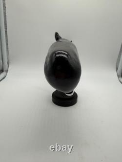 Vintage Carved Folk Art Primitive Style Carved Painted Wood Whale Figurine