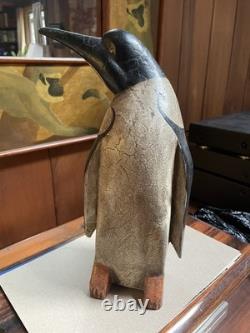 Vintage Carved Penguin Folk Art