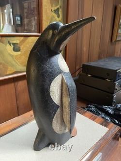 Vintage Carved Penguin Folk Art