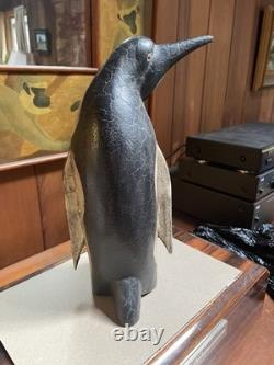 Vintage Carved Penguin Folk Art