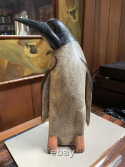 Vintage Carved Penguin Folk Art
