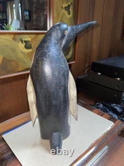 Vintage Carved Penguin Folk Art