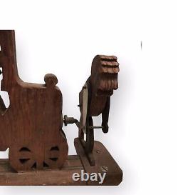 Vintage Carved Wood Folk Art Mechanical Whirligig