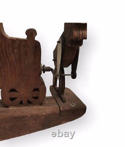 Vintage Carved Wood Folk Art Mechanical Whirligig