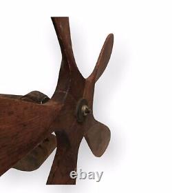 Vintage Carved Wood Folk Art Mechanical Whirligig