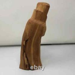 Vintage Carved Wood Sculpture Monk Signed Mike Salazar Folk-Art New Mexico