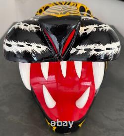 Vintage Cat Mexican Folk Art carved wood leopard painted cultural Art skull