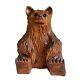 Vintage Chainsaw Carved Wood Grizzly Bown Bear Folk Art Sculpture 14 X 10