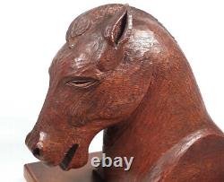 Vintage Charming Carved Wood Wooden Folk Art Horse Head Sculpture Carving