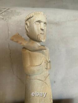 Vintage Cordova, NM Carving St Francis Santo Jose Mondragon Folk Art New Mexico