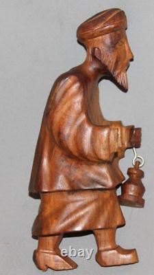 Vintage European Hand Carved Wood Man Figurine