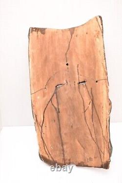 Vintage Face Mask Bat Angel Mexican Guerrero FOLK ART HAND CARVED Large ATQ