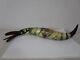 Vintage Folk Art Carved Bull Horn Snake Sculpture