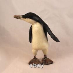 Vintage Folk Art Carved Penguin