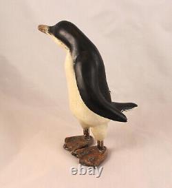 Vintage Folk Art Carved Penguin