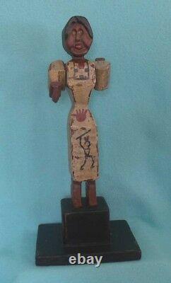 Vintage Folk Art Carved Wood Whirligig 17 Tall