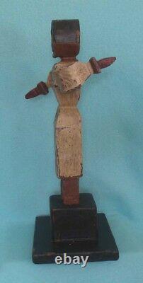 Vintage Folk Art Carved Wood Whirligig 17 Tall