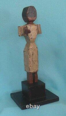 Vintage Folk Art Carved Wood Whirligig 17 Tall