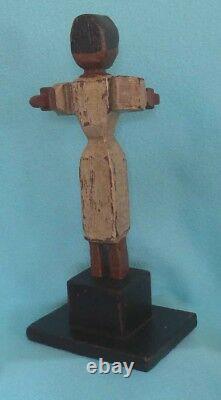 Vintage Folk Art Carved Wood Whirligig 17 Tall