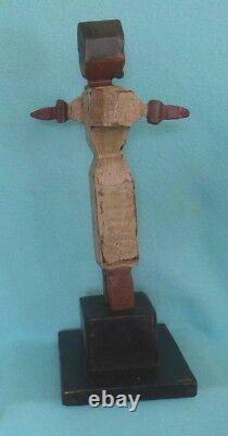 Vintage Folk Art Carved Wood Whirligig 17 Tall