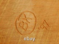 Vintage Folk Art Carved Wooden Cabin Water Mill 3-D Landscape Scene Pine B. K. 97