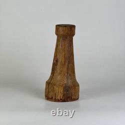 Vintage Folk Art Hand Carved Towering Abstract Wood Sculpture