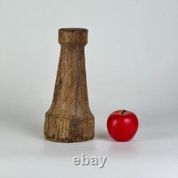 Vintage Folk Art Hand Carved Towering Abstract Wood Sculpture