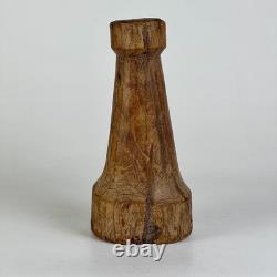 Vintage Folk Art Hand Carved Towering Abstract Wood Sculpture